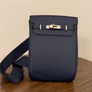 H inspired Elegant Navy Blue Men's Bag